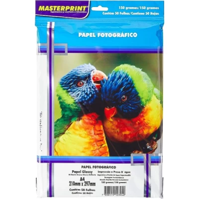 Papel Fotográfico A4 150g Pct C/50 Folhas - Masterprint