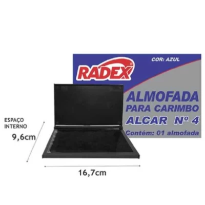 Almofada para carimbo (n° 4) Azul - Radex