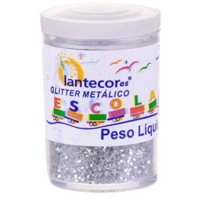 Glitter em Pó Brilho - Prata - 3g - Lantecor