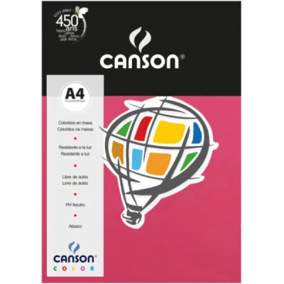 Papel Color A4 180g C/10 Folhas - Nas Cores - Violeta, Rosa Escuro, Lilás e Azul Marinho - Canson