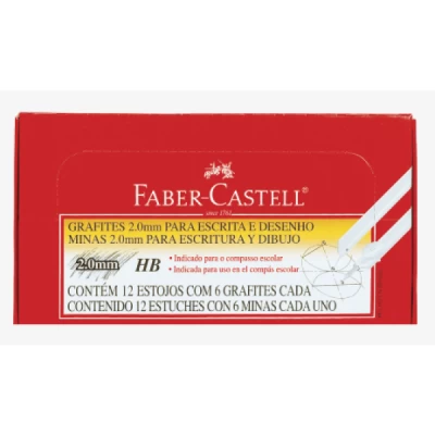 Grafite 2.0mm Faber Castell - C/12 Minas HB