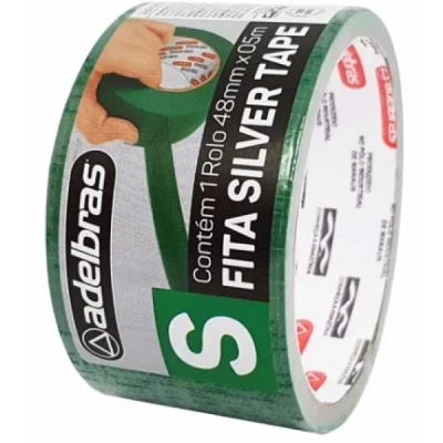 Fita Adesiva Silver Tape Verde 48mm x 5m - Adelbras