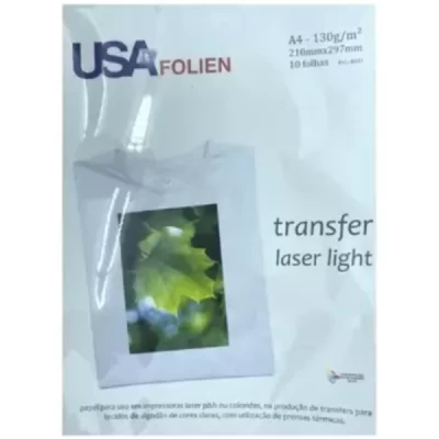 Papel Transfer Laser A4 130g para Tecido Claro Pct C/10 Folhas - Usa Folien