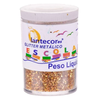 Glitter em Pó Brilho - Ouro - 3g - Lantecor