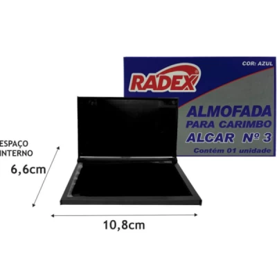 Almofada para carimbo (n° 3) Azul - Radex