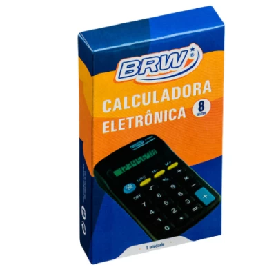 Calculadora pequena 8 dígitos de bolso - Preta - CC1000 - BRW