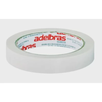 Fita Dupla Face Adesiva Branca 24mm x 30m - Adelbras