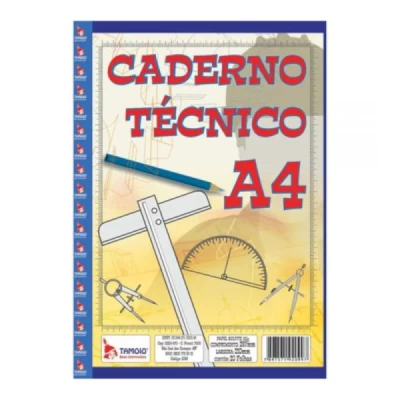 Bloco de Desenho Técnico A4 120g C/20 Folhas - Tamoio