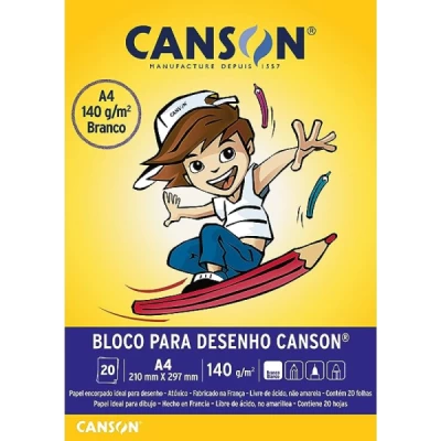 Bloco para desenho A4 140g C/20 Folhas - Canson