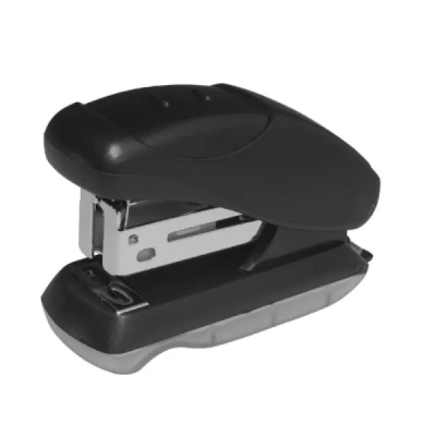 Grampeador plástico mini para 12fls - base de 6cm - (preto) - BRW