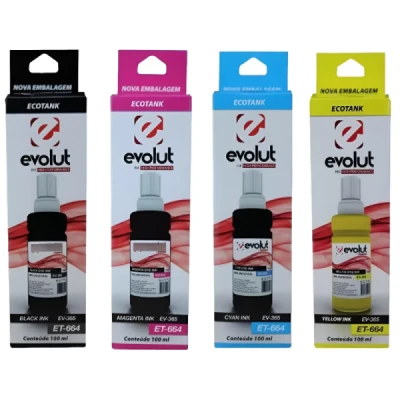 Refil Tinta Compativel T664 L110 L120 L220 L355 L365 L375 L395