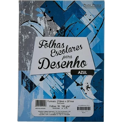 Papel Para Desenho A4 Branco 180g C/50 Folhas - Pauta Branca