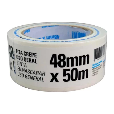 Fita Crepe Uso Geral Branca 48mm x 50m - Tekbond